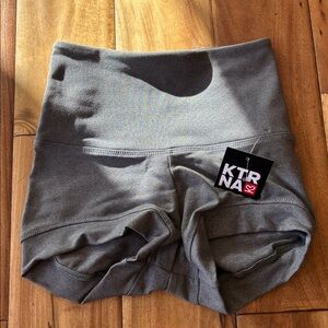 KTRNA Dancewear Slate Gray Booty Shorts Audition Dance Shorts Adult XS NWT